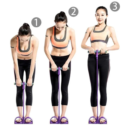 4/6 TubeElastic Yoga Pedal Puller Resistance Band Workout Pull Tension Rope for Abdomen/Waist/Leg Stretching Slimming Training