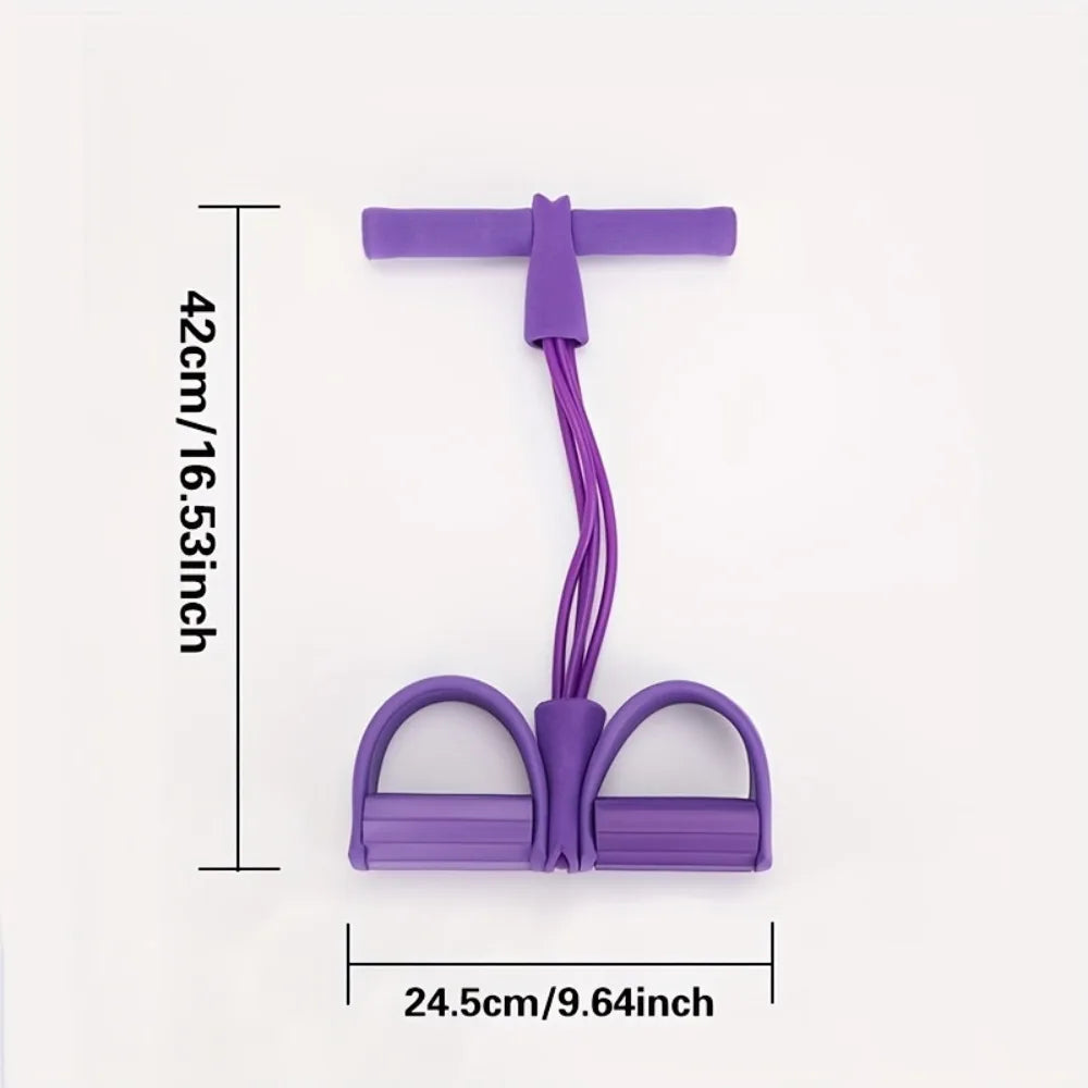 4/6 TubeElastic Yoga Pedal Puller Resistance Band Workout Pull Tension Rope for Abdomen/Waist/Leg Stretching Slimming Training