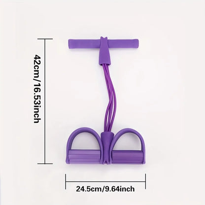 4/6 TubeElastic Yoga Pedal Puller Resistance Band Workout Pull Tension Rope for Abdomen/Waist/Leg Stretching Slimming Training